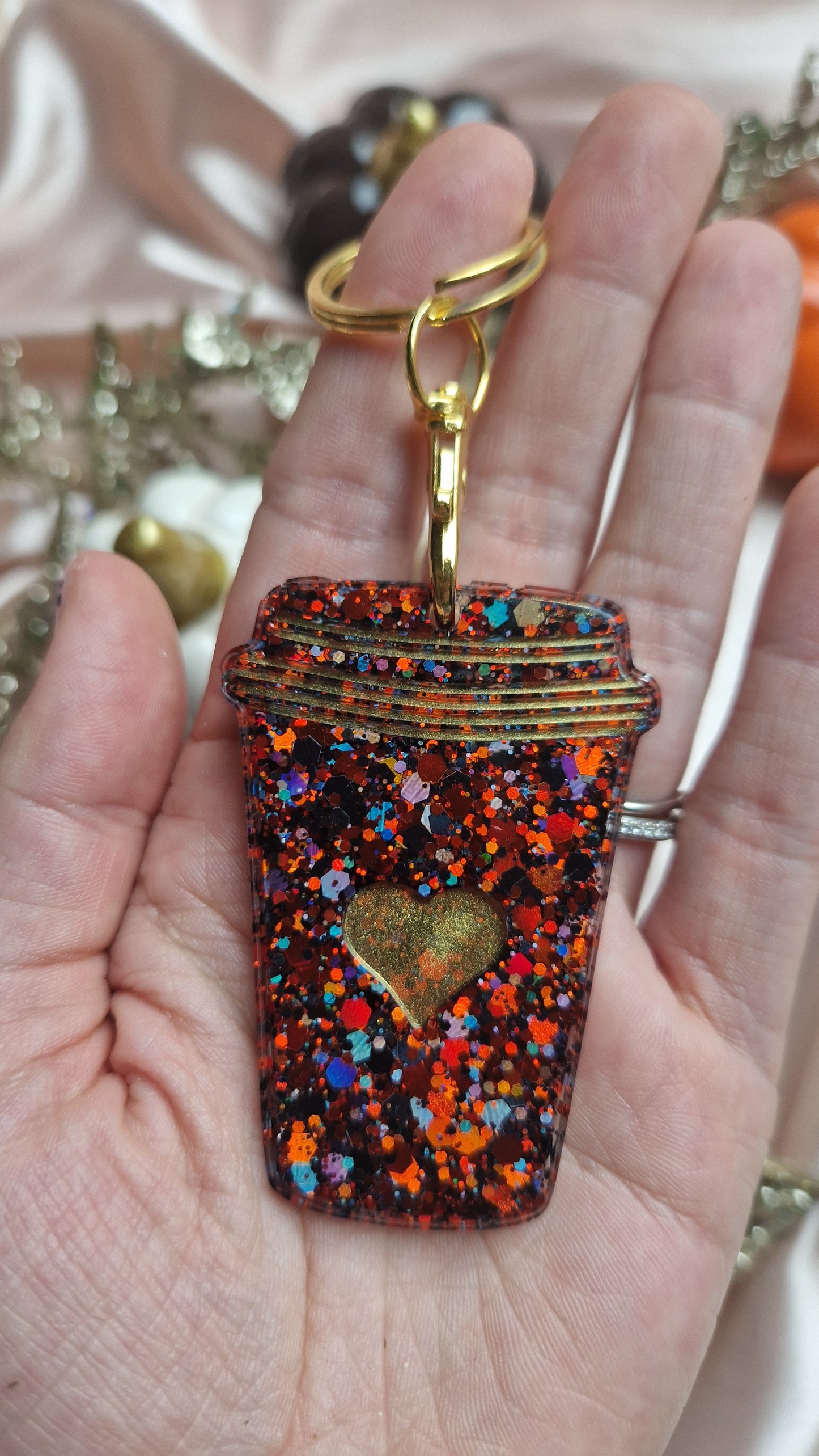 Pumpkin Spiced Latte Keyring