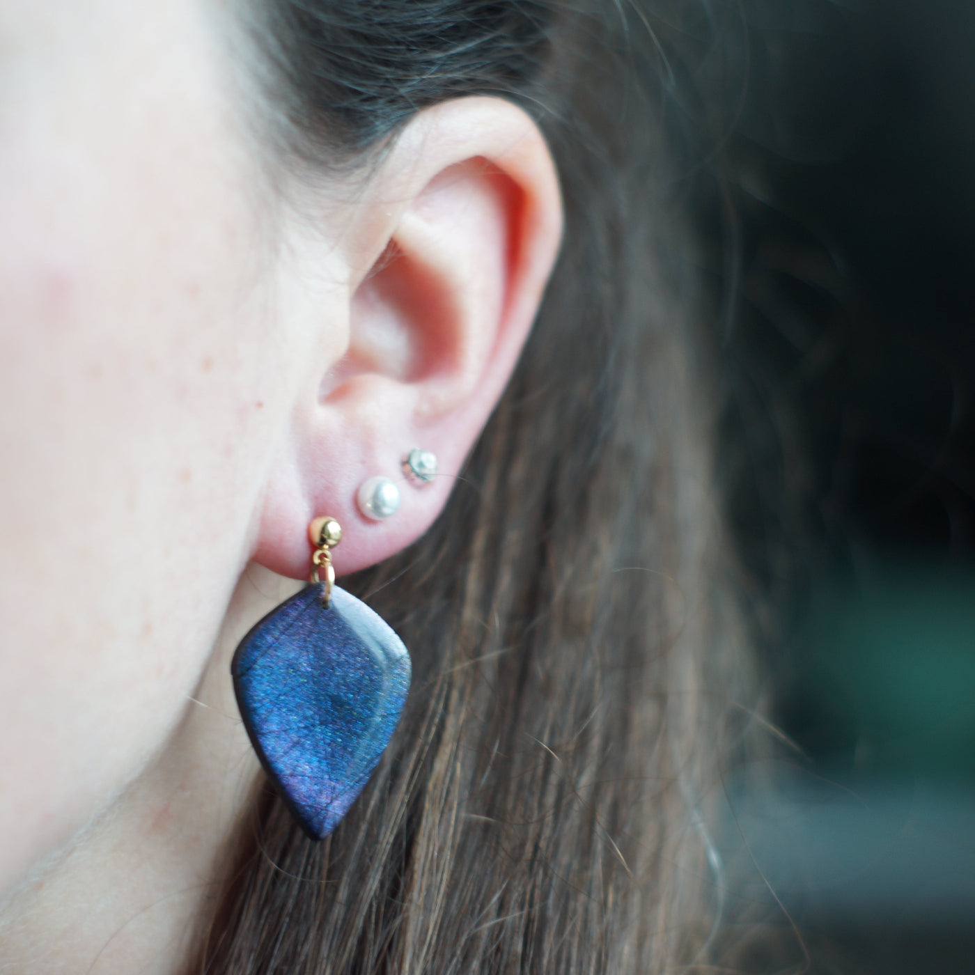 Faux Labradorite Shields