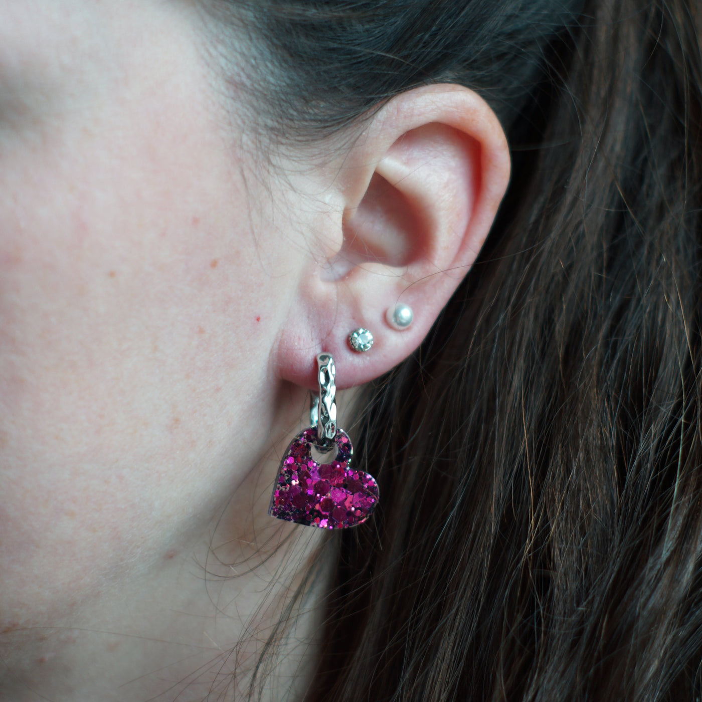 Bossed Creolen (Gold/Silber)