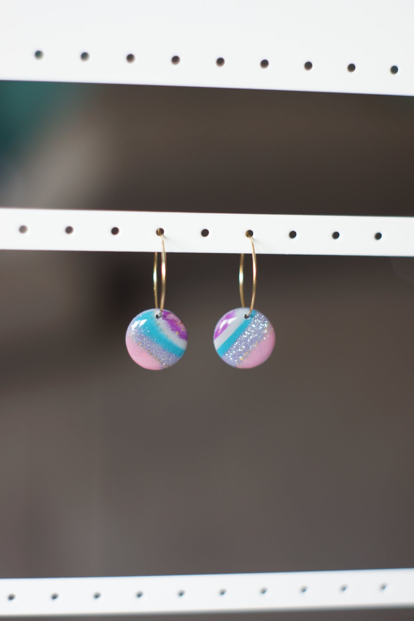 Rainbow Achat Creolen