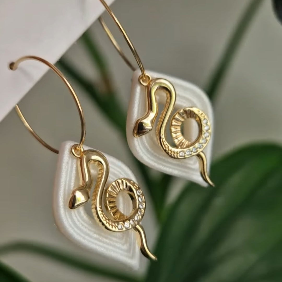 Snake Hoop Earrings