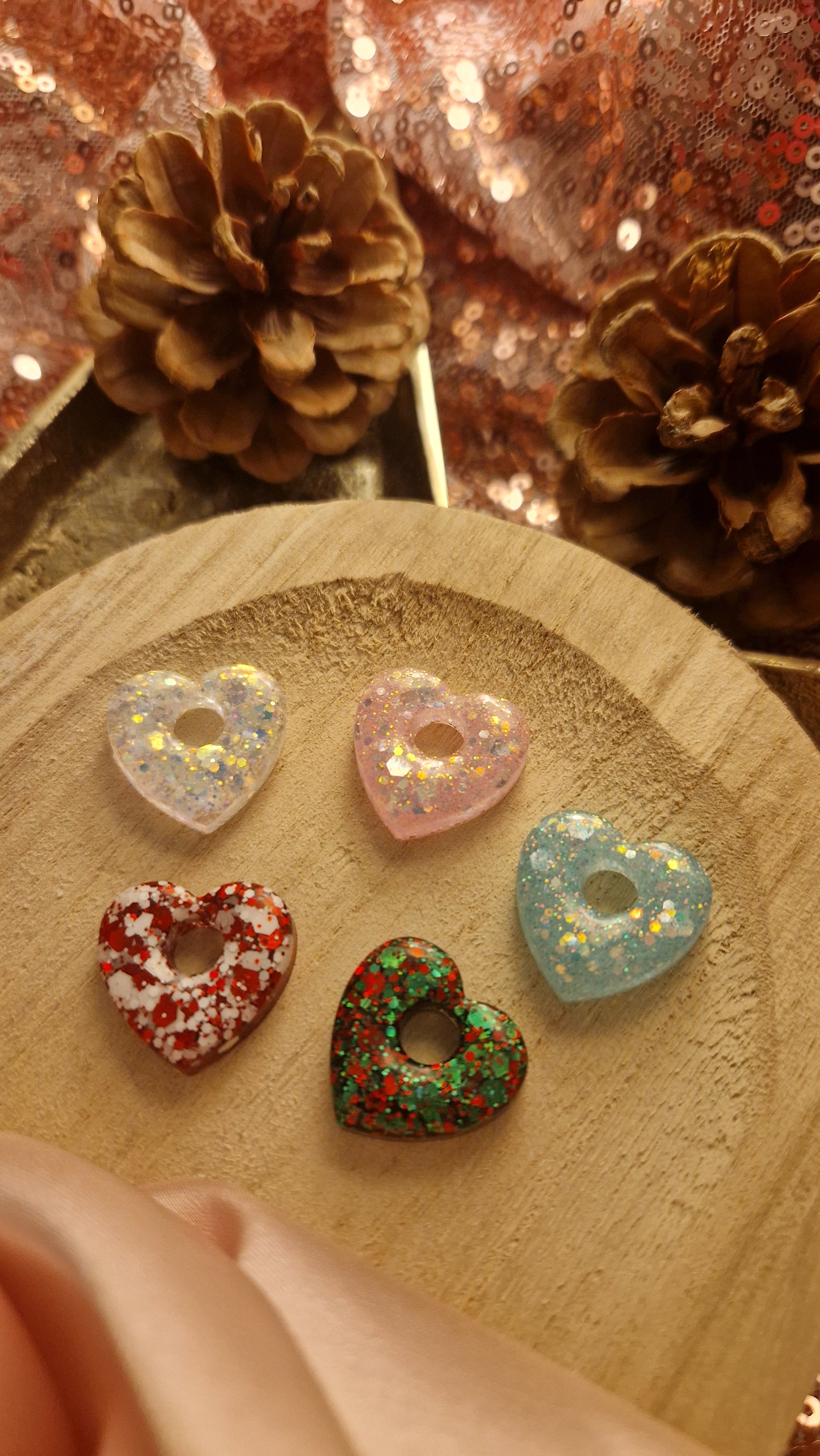 Heart Charms Gold Nuggets