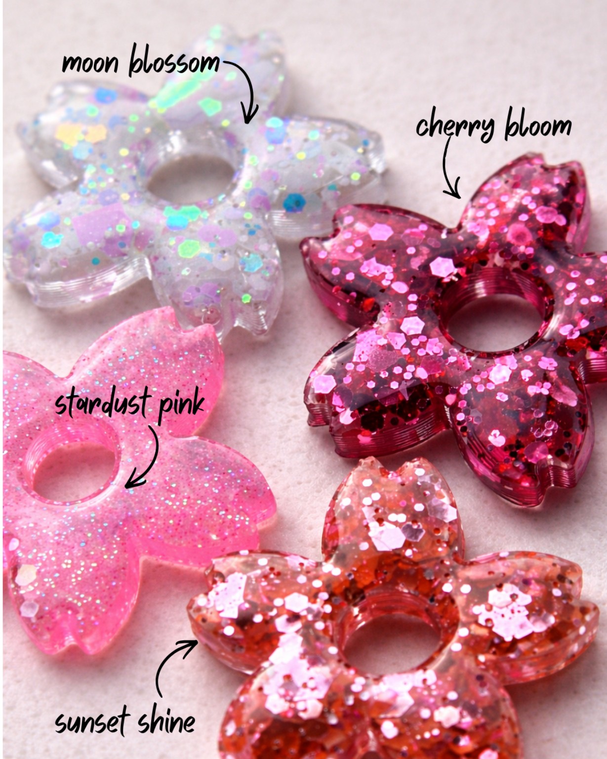 Sakura Hoop Earrings Charms