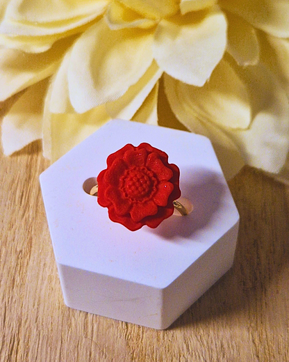 Bloom Ring · Poppy Red