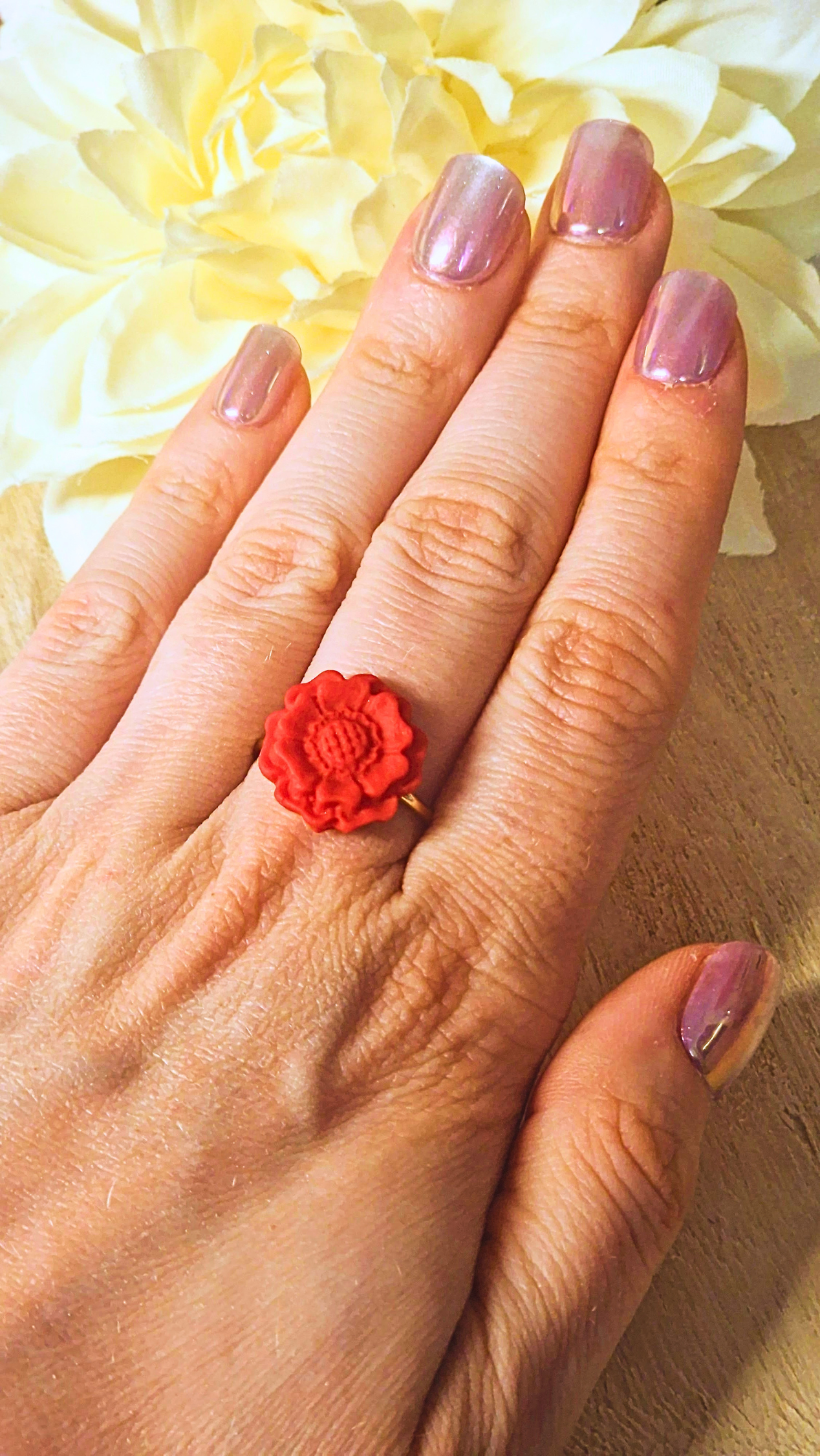 Bloom Ring · Poppy Red