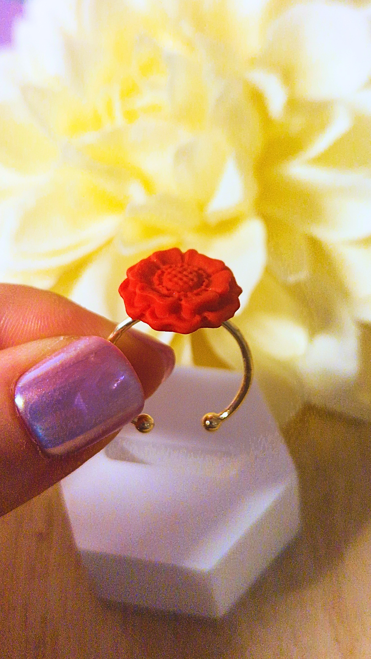Bloom Ring · Poppy Red