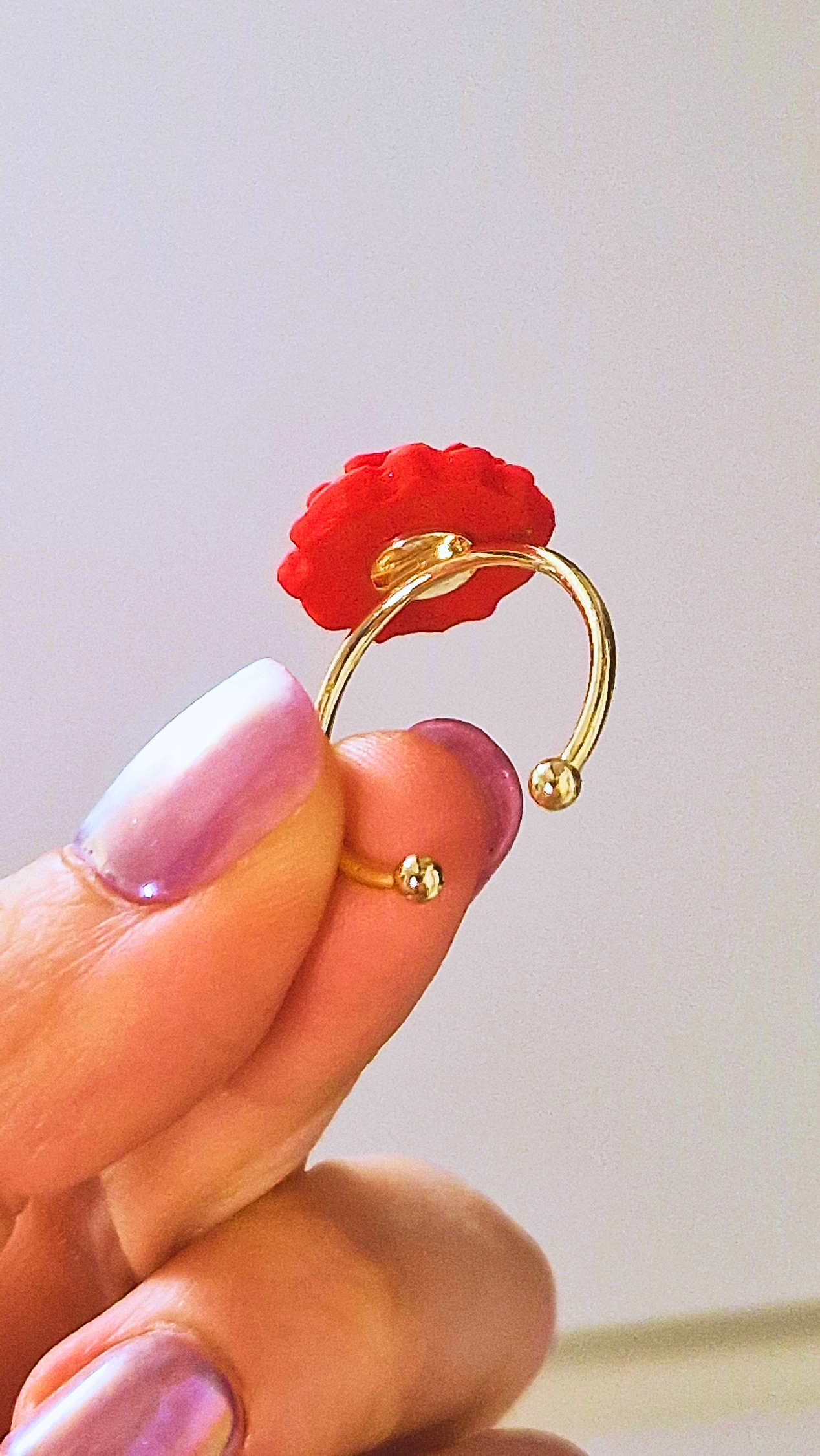 Bloom Ring · Poppy Red