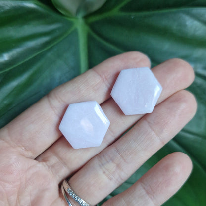 Faux Rosequarz Stecker