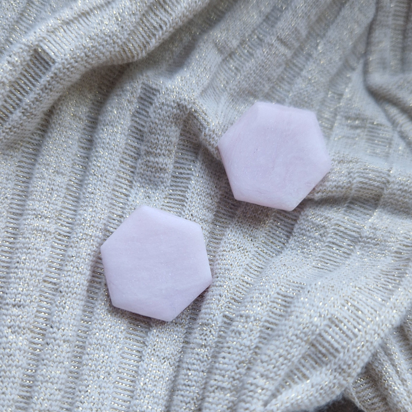 Faux Rosequarz Stecker