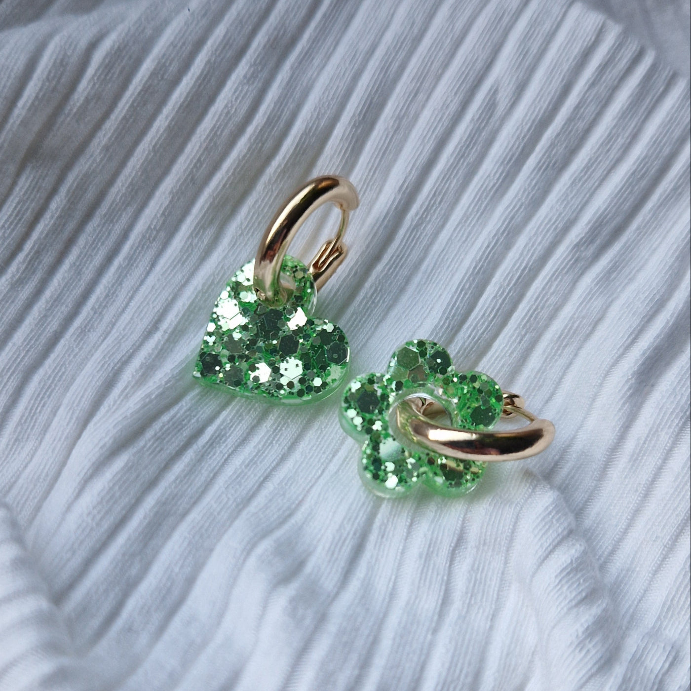 Round gold hoop earrings