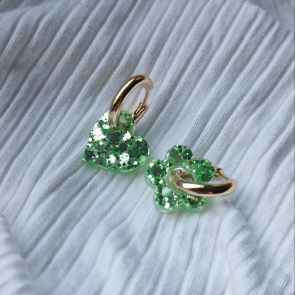 Round gold hoop earrings