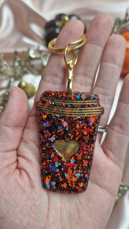 Pumpkin Spiced Latte Keyring