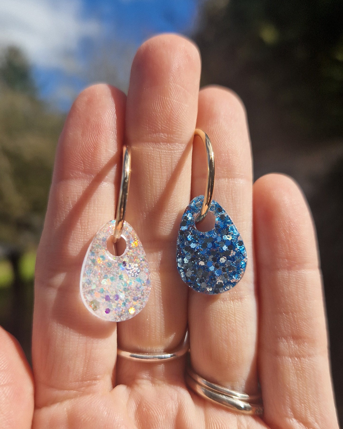 Raindrop Creolen Charms