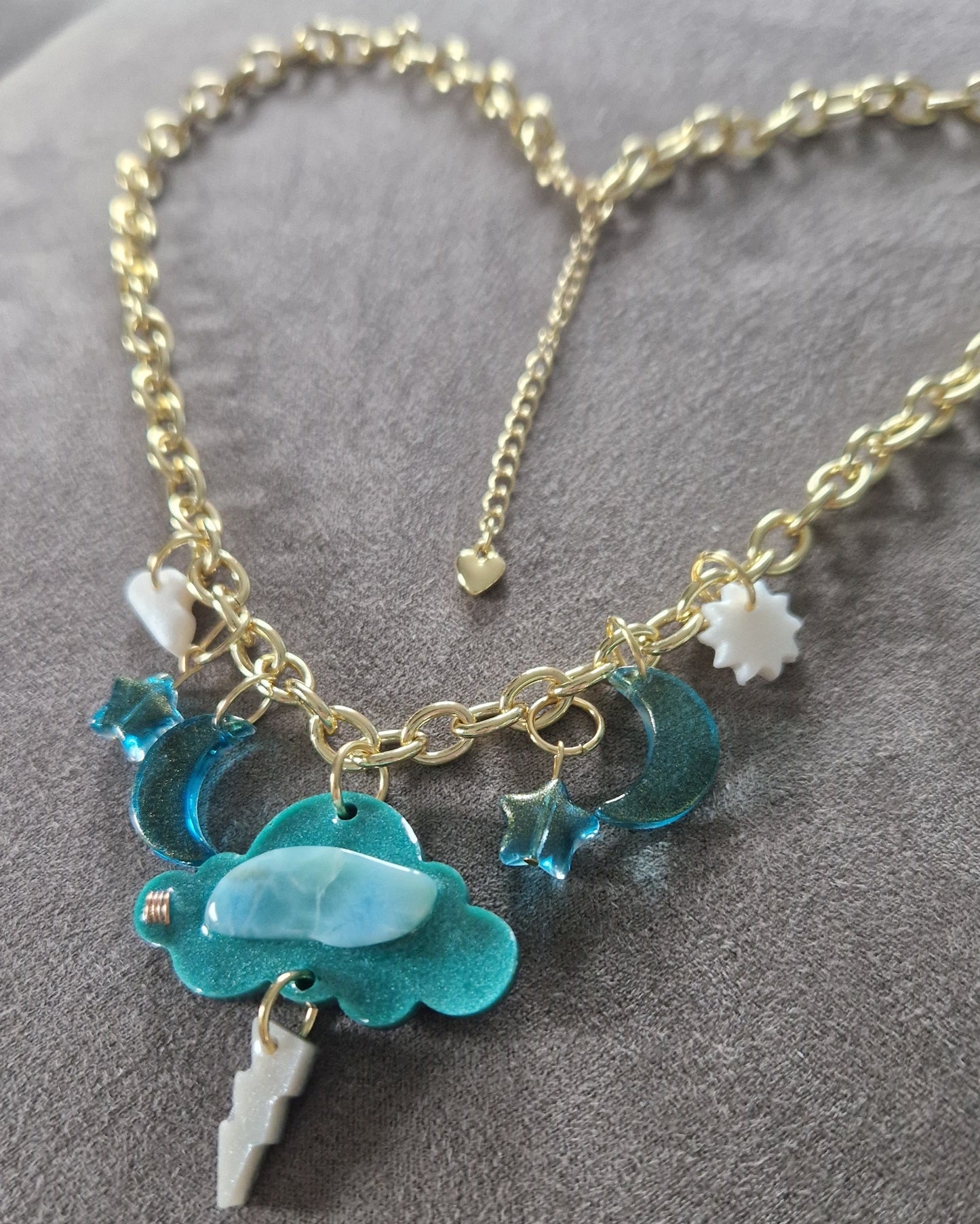 Dreamy Sky Necklace / Happy Little Clouds