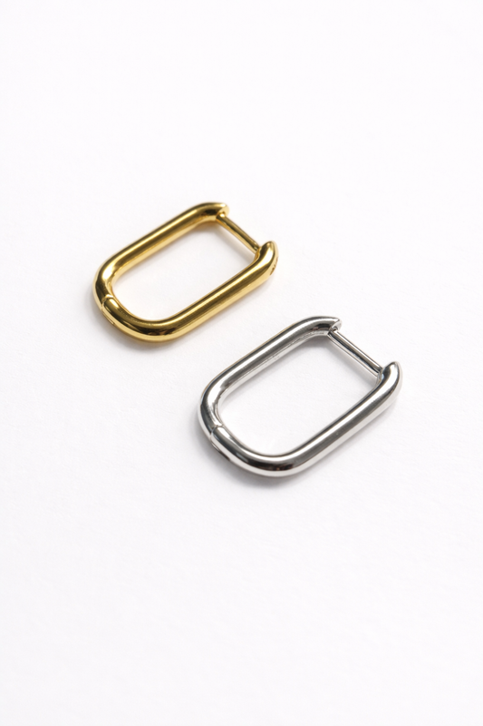 Bossed Hoop Earrings (Gold/Silver)