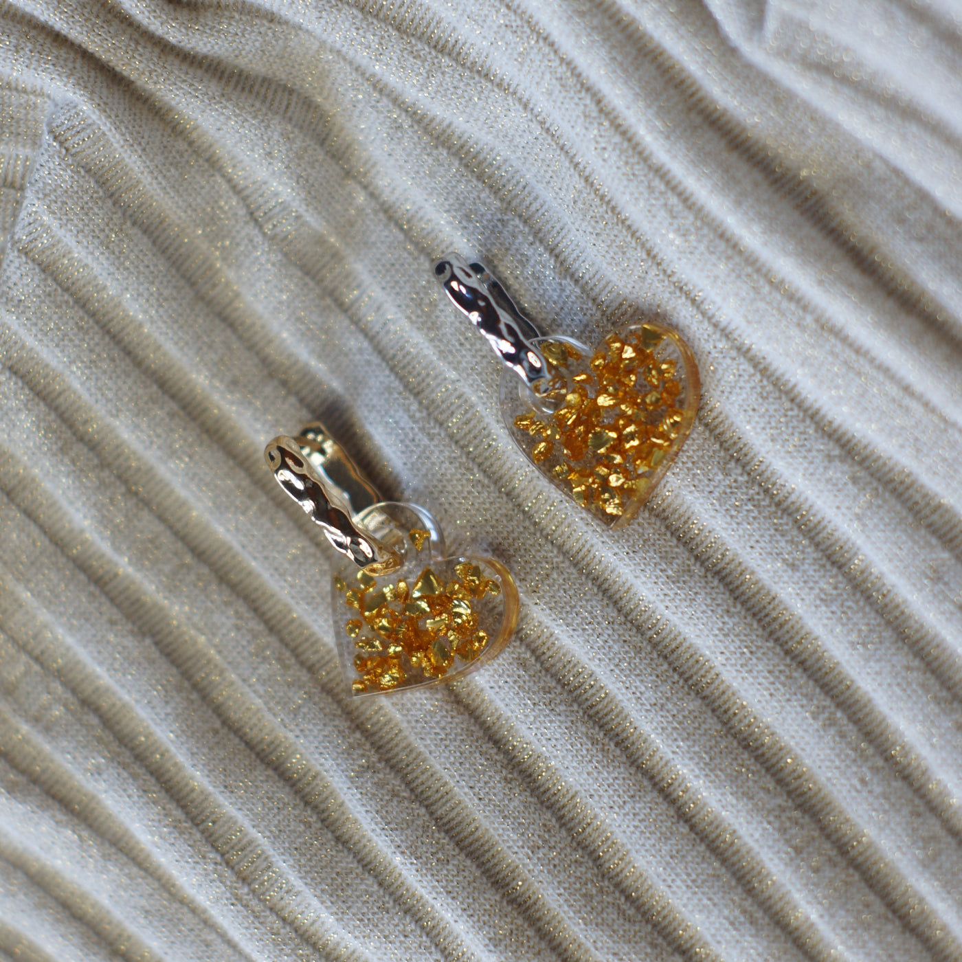 Heart Charms Gold Nuggets