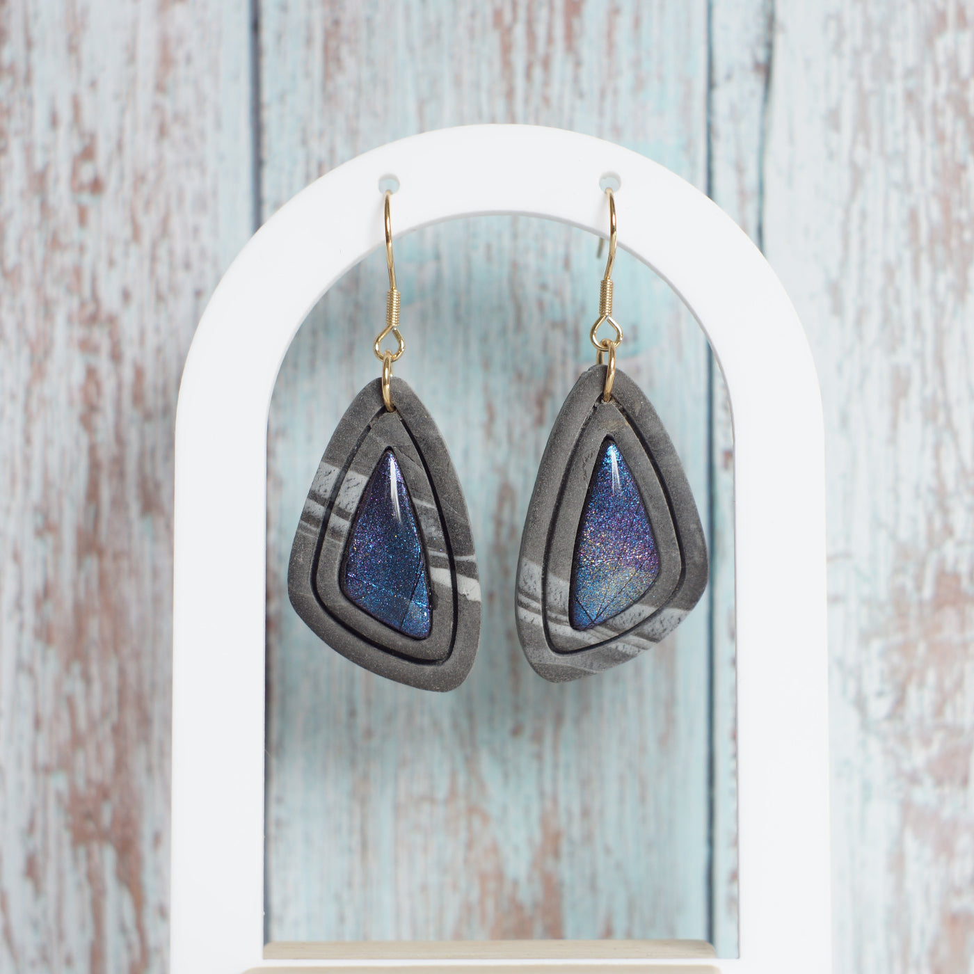 Faux Labradorite Inlay Shields
