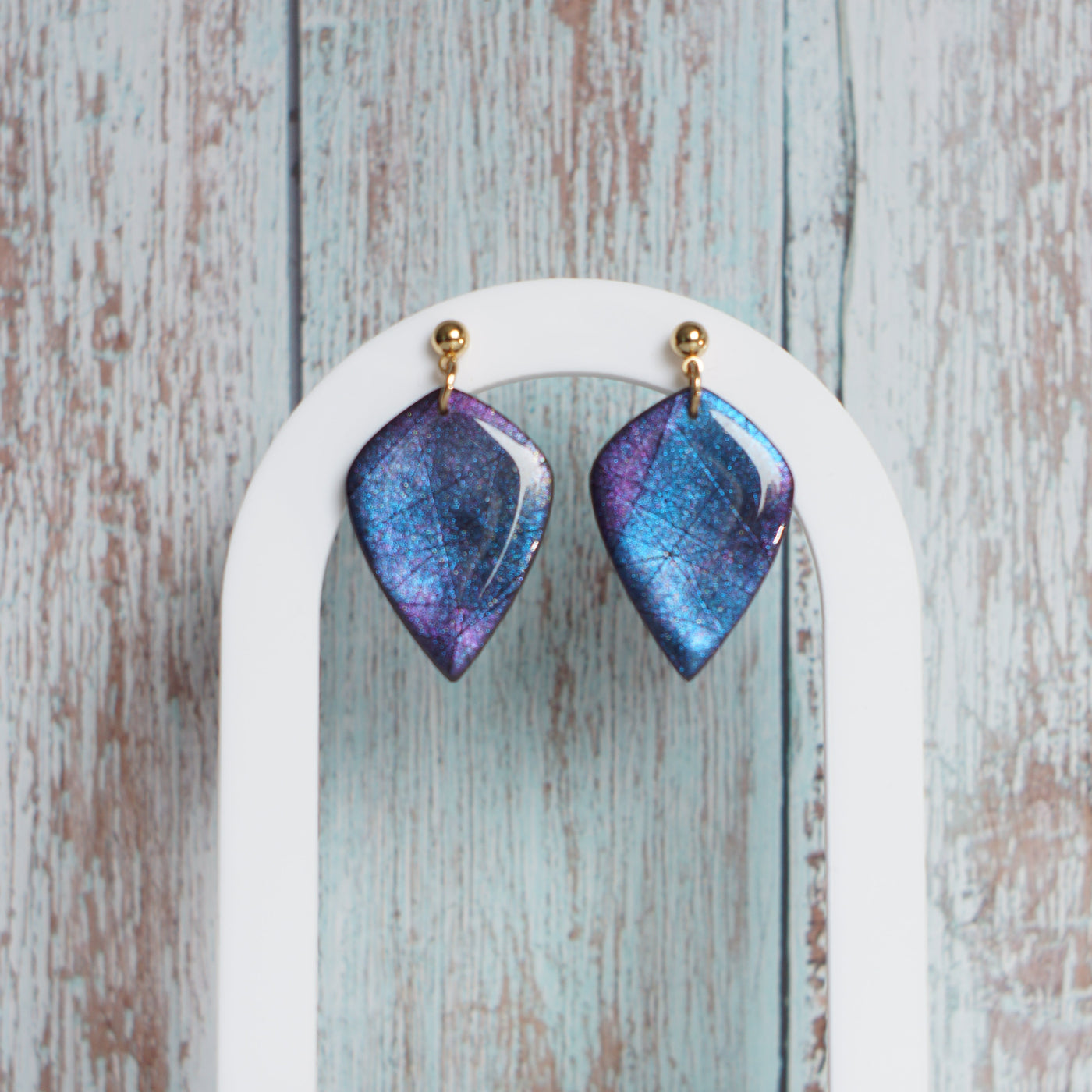 Faux Labradorite Shields