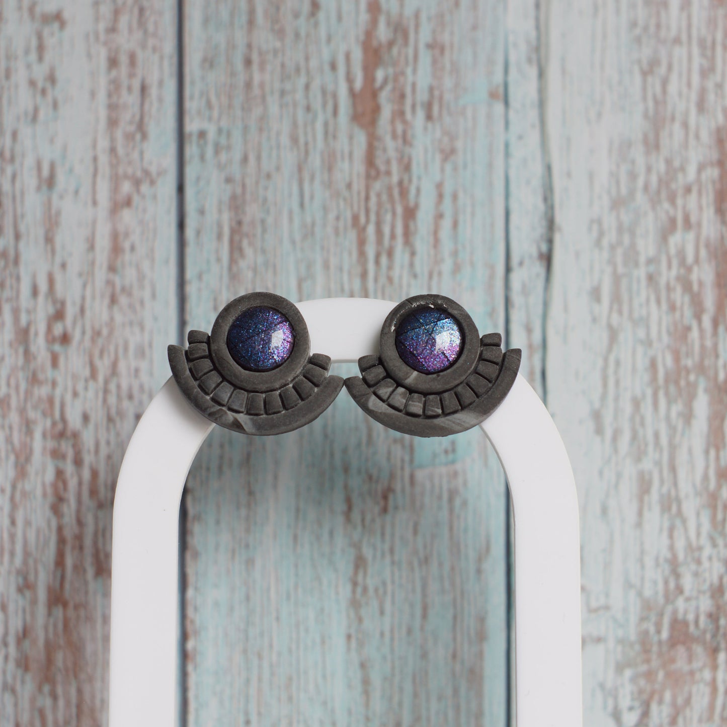 Faux Labradorite Inlay Plugs