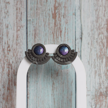 Faux Labradorite Inlay Plugs