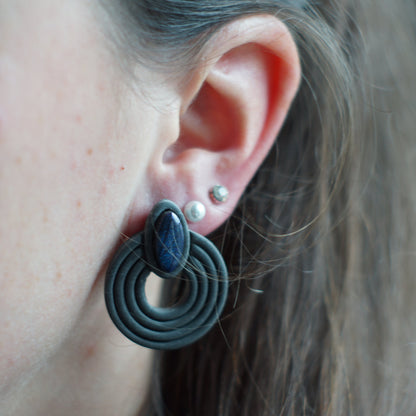 Faux-Labradorite Statement Plugs