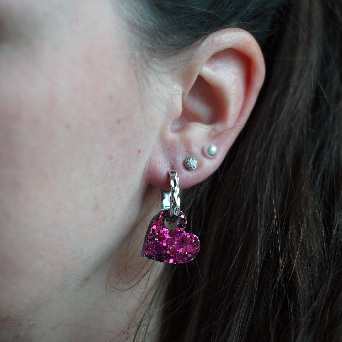 Heart Charms Pink/Green