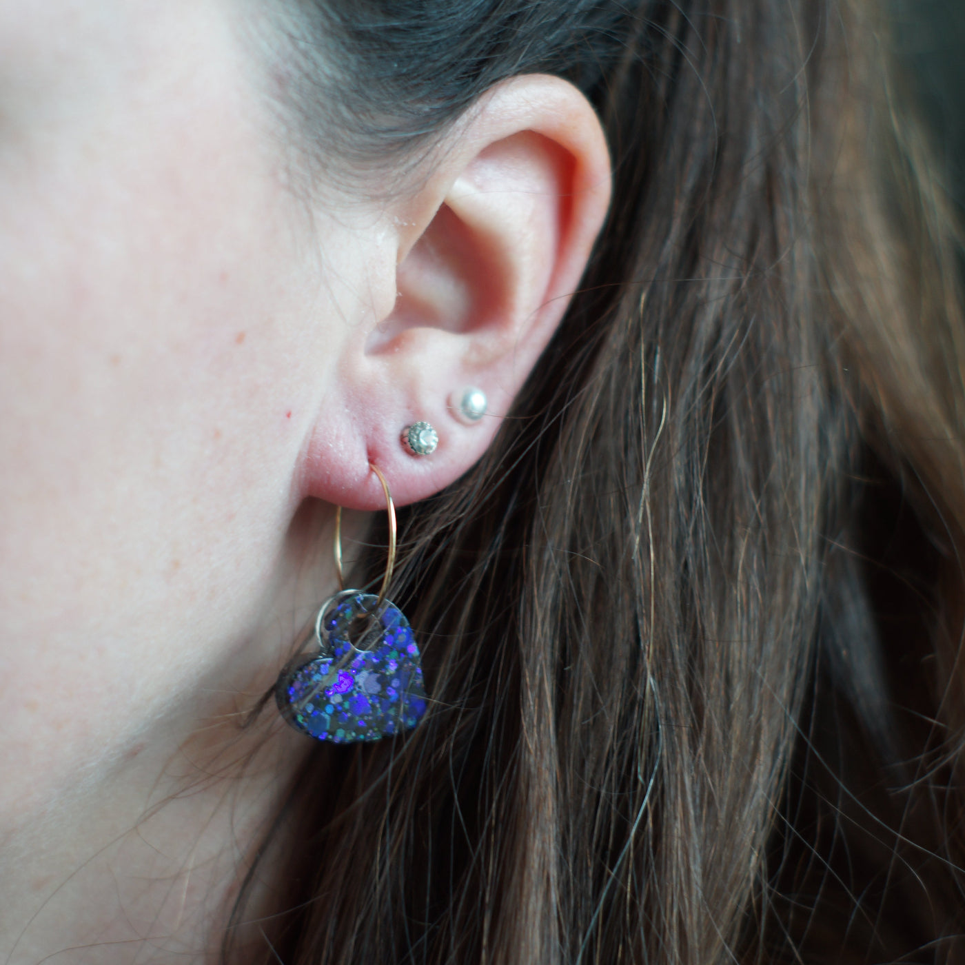 Heart Charms Dark Violet