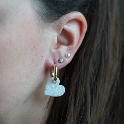 Round gold hoop earrings