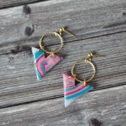 Rainbow Agate V Circles