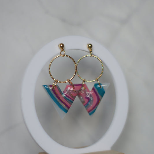 Rainbow Agate V Circles