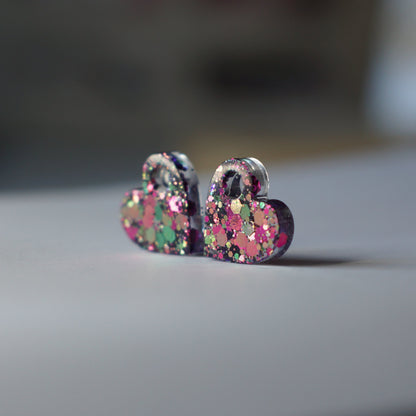 Heart Charms Pink/Green