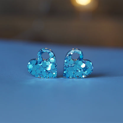 Heart Charms Light Blue