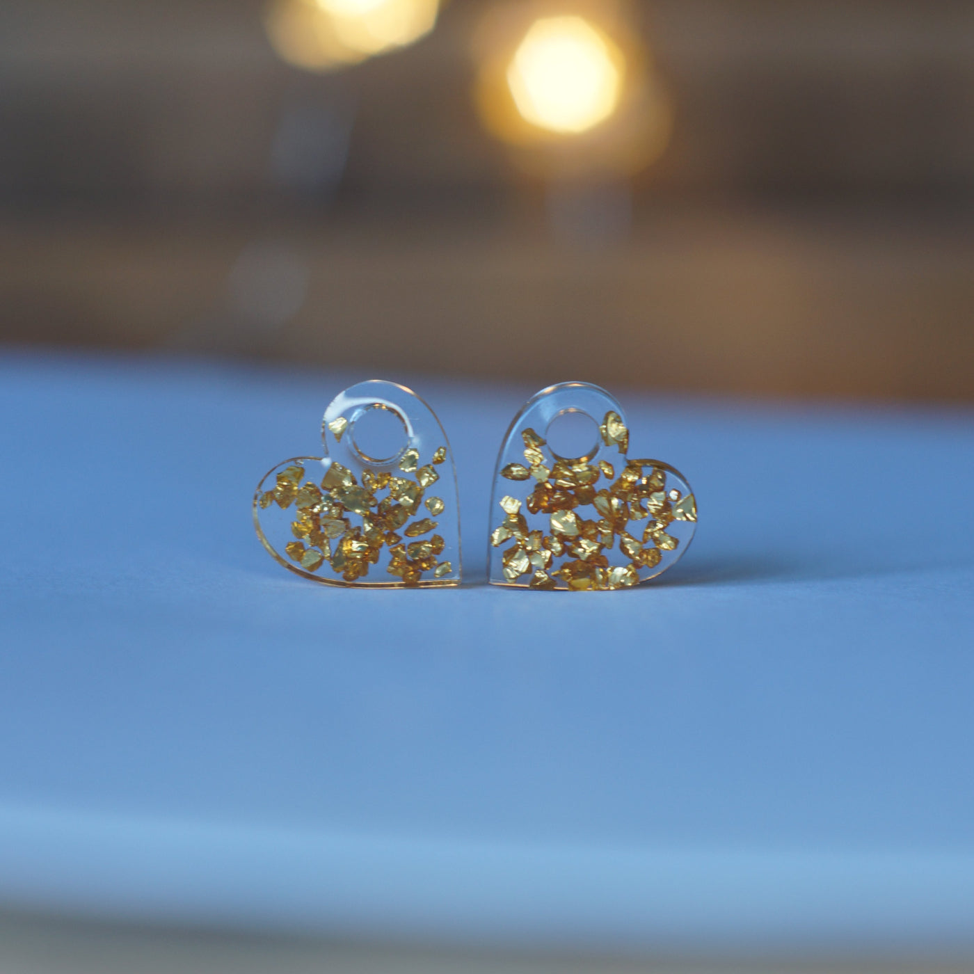 Heart Charms Gold Nuggets