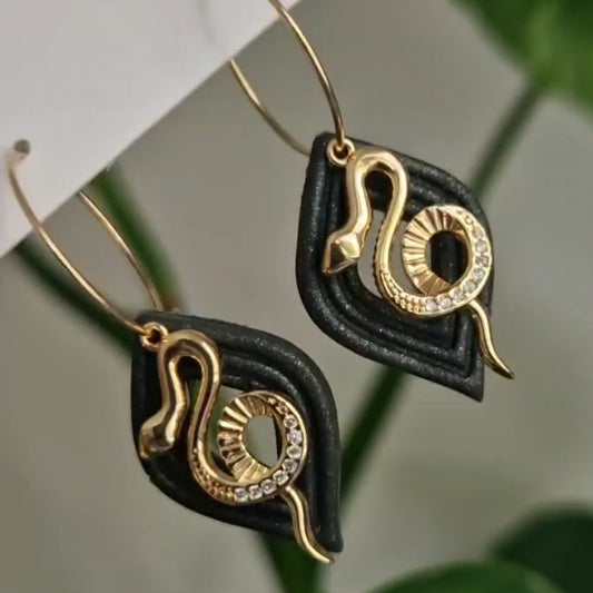 Snake Hoop Earrings
