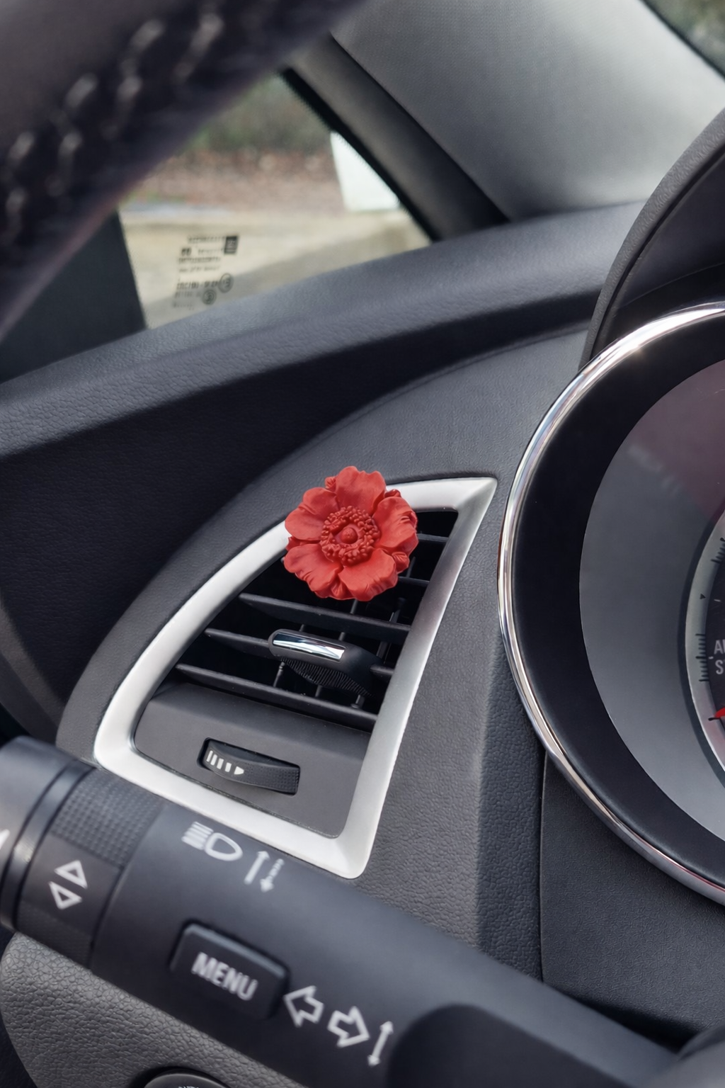 Car diffuser Poppy Flower Red
