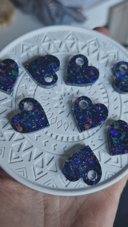 Heart Charms Dark Violet