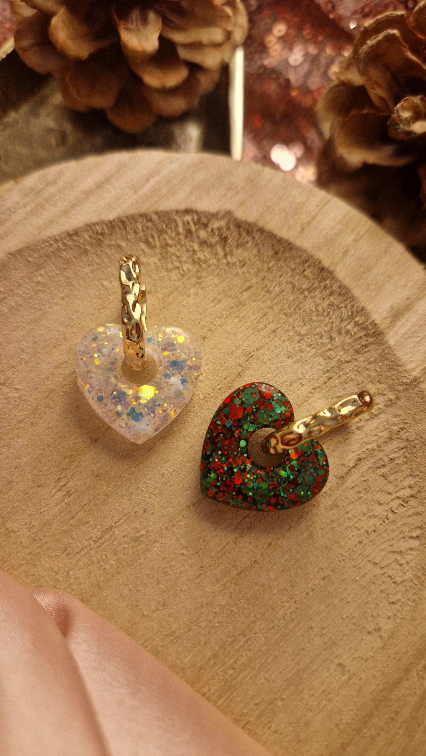Heart Charms Gold Nuggets
