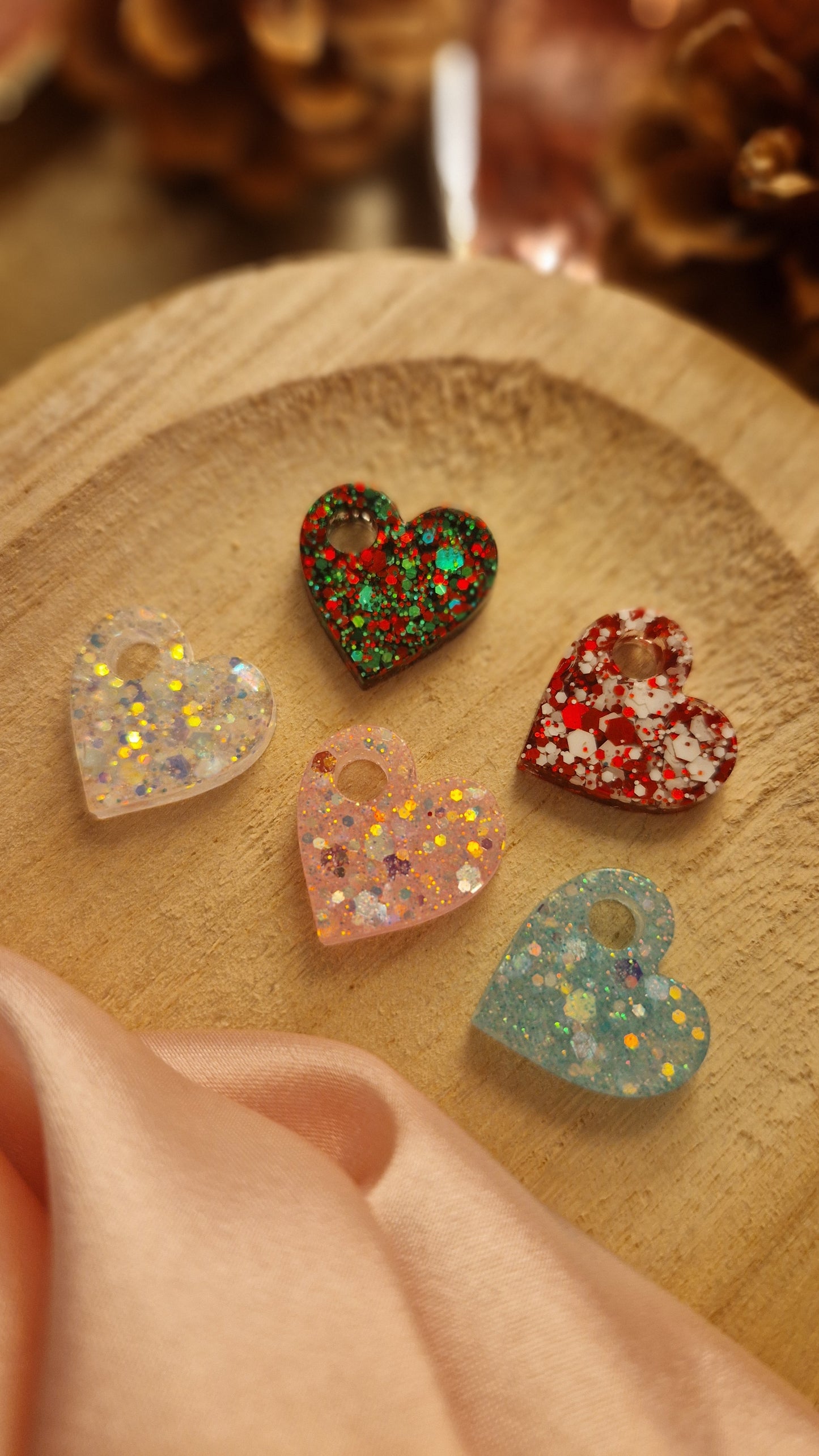Heart Charms Gold Nuggets