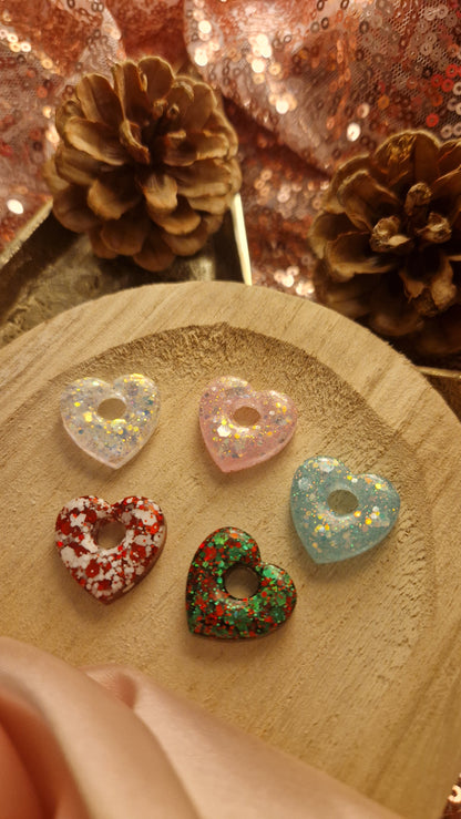 Heart Charms Gold Nuggets
