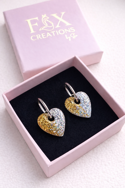 Heart Charms Gold+Silver