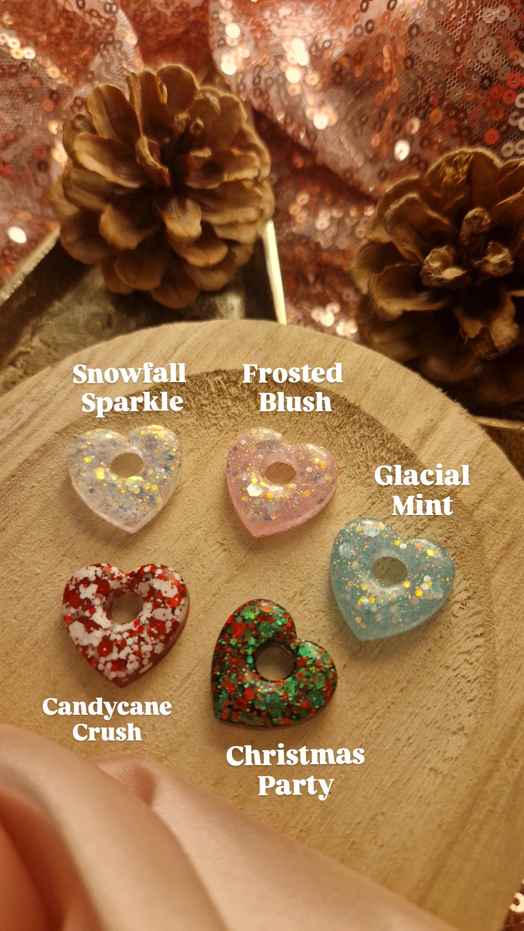 Heart Charms Gold Nuggets