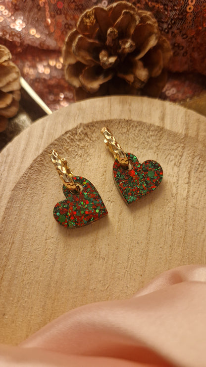 Heart Charms Gold Nuggets